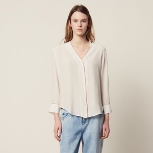 Sandro silk blouse us size 4